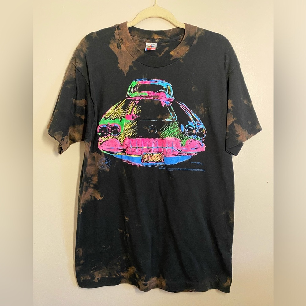 Vintage 92 Corvette K. Telfer Acid-Wash Tee Size Large HTF
